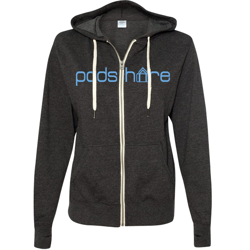 PodShare Core 2 Full Zip Lightweight Hoodie (Charcoal)