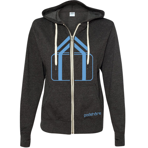 PodShare Core 3 Full Zip Lightweight Hoodie (Charcoal)
