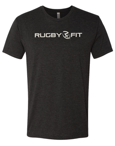 RugbyFit Tee (Cement on Vintage Black)