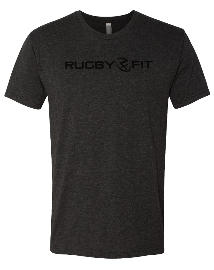 RugbyFit Tee (Black on Charcoal)
