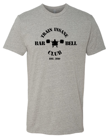 TI Barbell Club Mens Premium Fitted CVC Crew (DarkHeatherGray)