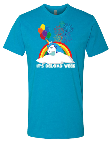 TI Deload Week Mens Premium Fitted CVC Crew (Turquoise)