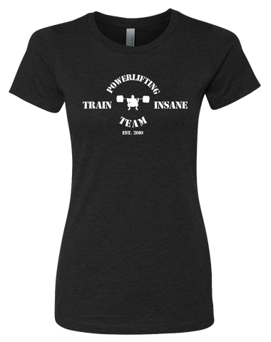 TI Power Lifting Team Womens CVC Crew (Black)