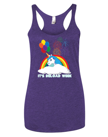 TI Deload Week Womens Tri-Blend Racerback Tank (PurpleRush)