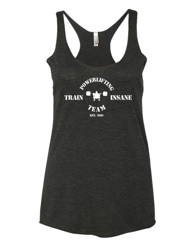 TI Power Lifting Team Womens Tri-Blend Racerback Tank (VintageBlack)
