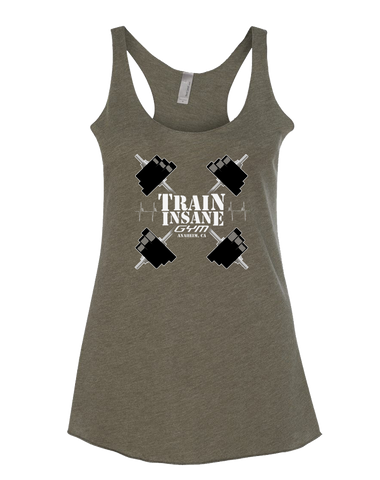 TI Barbells Womens Tri-Blend Racerback Tank (MilitaryGreen)